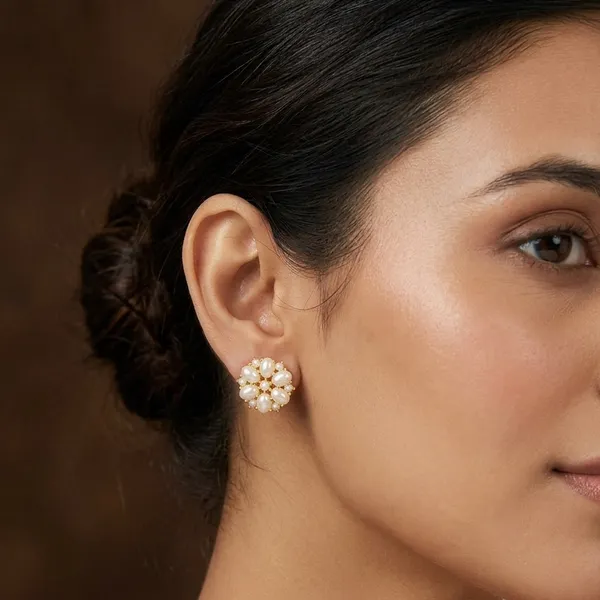 Elegant_Pearl_Floral_Stud_Earrings_–_Classic_Designer_Imitation_Jewellery_
