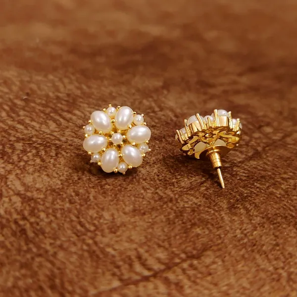 Elegant_Pearl_Floral_Stud_Earrings_–_Classic_Designer_Imitation_Jewellery_