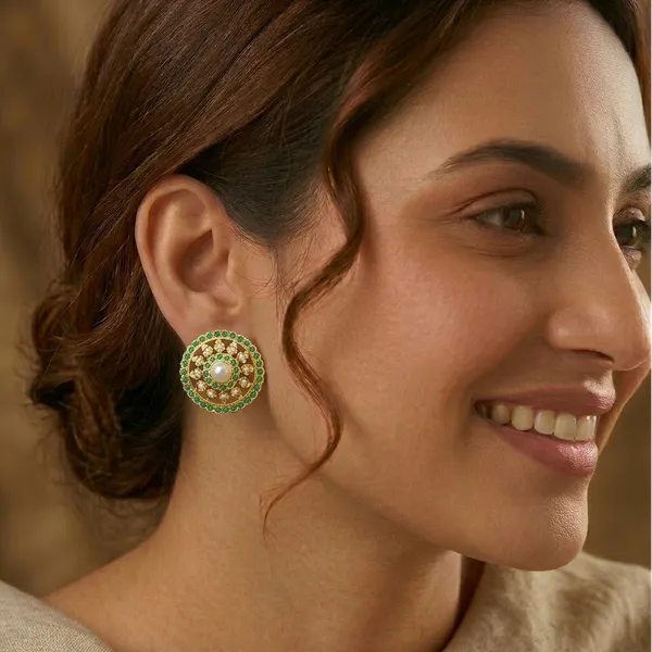 Emerald_Pearl_Jadau_Stud_Earrings_–_Traditional_Designer_Artificial_Jewellery_