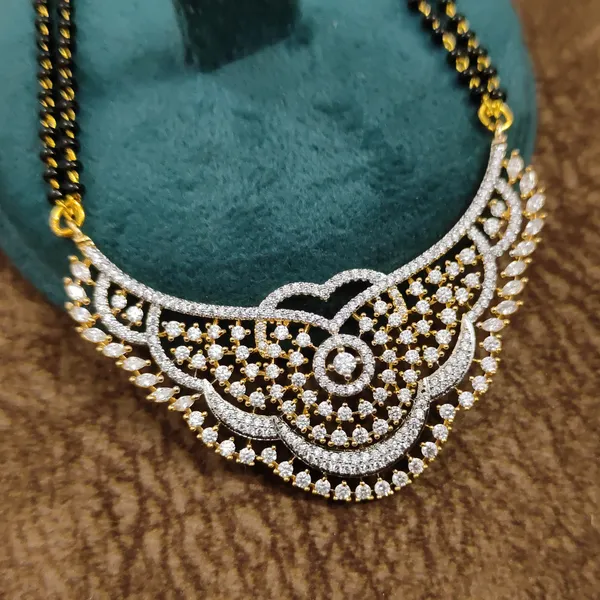 Gold-Tone_Diamond_Crescent_Black_Beads_Mangalsutra_Set