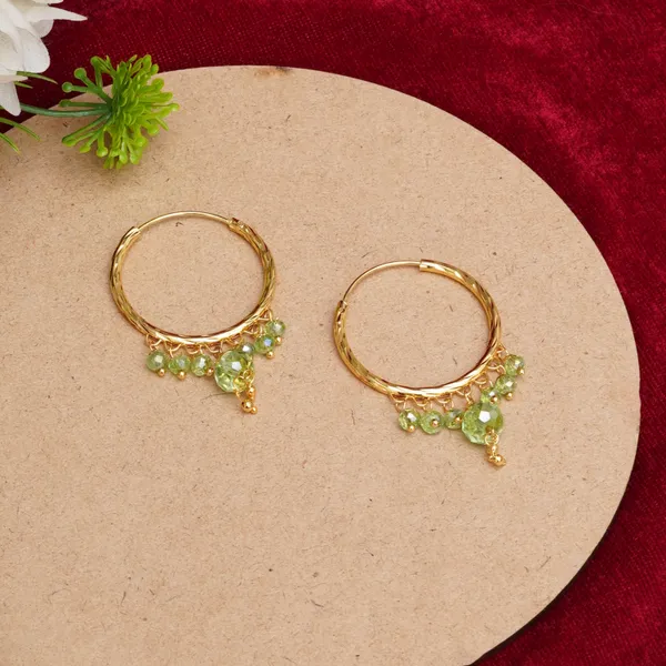 Mint_Green_Dangling_Gold_Plated_Hoops