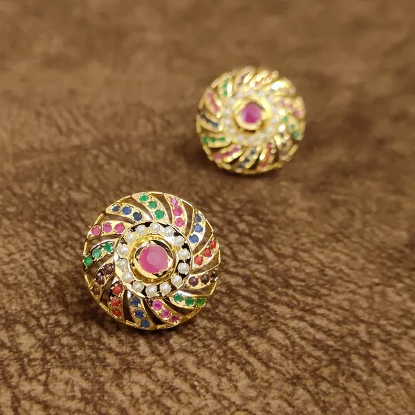 Navratna_Ruby_Swirl_Stud_Earrings_–_Multicolor_Jadau_Style_Designer_Artificial_Jewellery