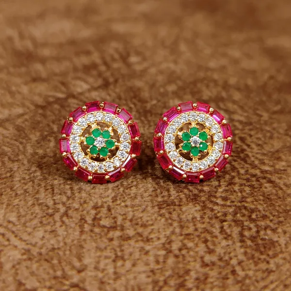 RUBY_&_EMERALD_CZ_STUDDED_ROUND_STUDS