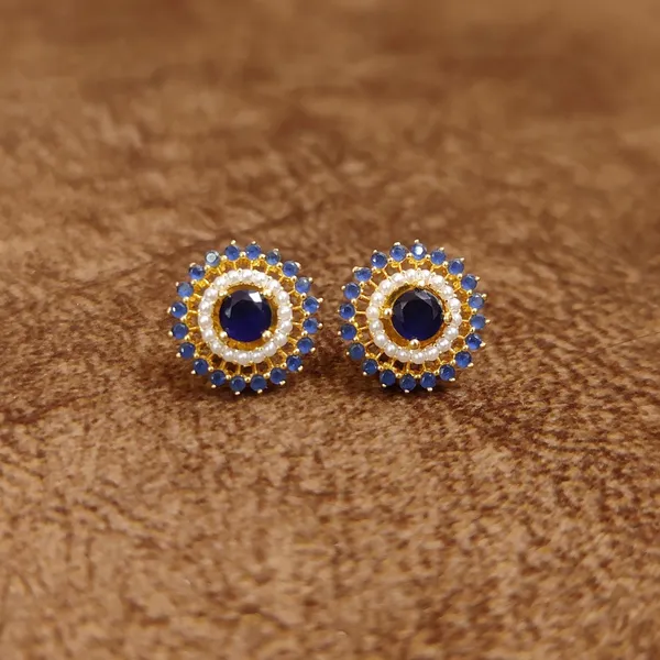 Royal_Sapphire_Halo_Stud_Earrings_–_Blue_Designer_Imitation_Jewellery_
