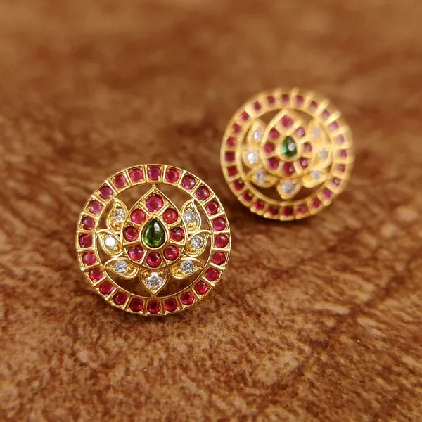 Ruby_Lotus_Halo_Designer_Stud_Earrings_–_Traditional_Multistone_Ethnic_Earrings_by_Sanvi_Jewels