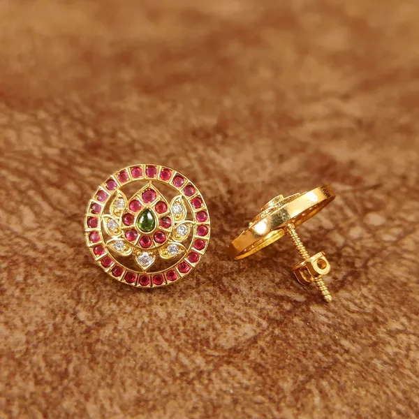 Ruby_Lotus_Halo_Designer_Stud_Earrings_–_Traditional_Multistone_Ethnic_Earrings_by_Sanvi_Jewels