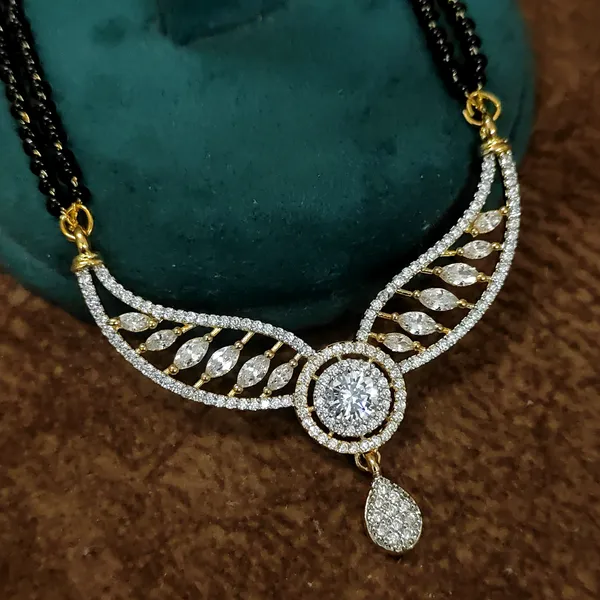 Sparkling_Round_Solitaire_CZ_Marquise_Mangalsutra_Set_with_Earrings