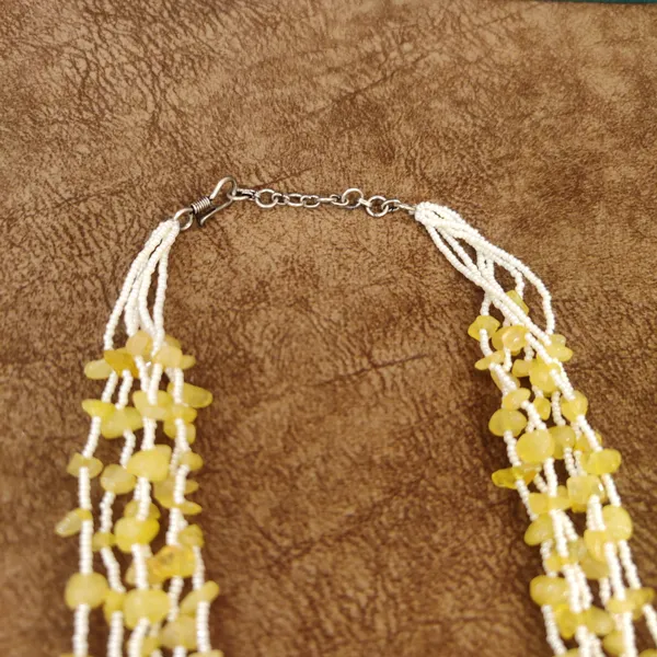 YELLOW_ONYX_&_PEARL_SEMI_PRECIOUS_NECKLACE