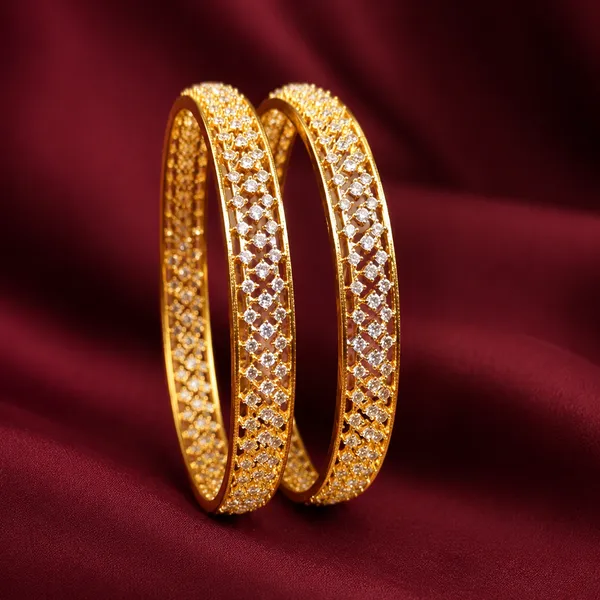 DIAMOND_PATTERN_GOLD_PLATED_CZ_FINE_BANGLES