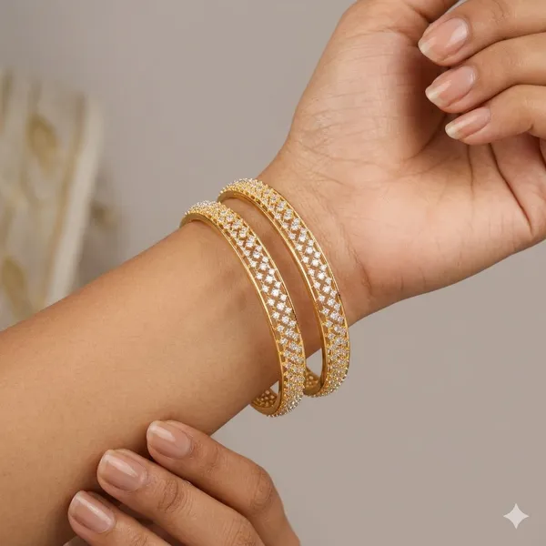 DIAMOND_PATTERN_GOLD_PLATED_CZ_FINE_BANGLES
