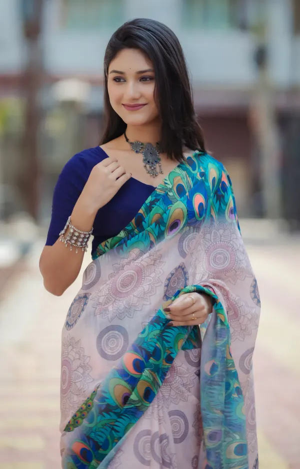 White_Linen_Saree_with_Digital_Print_and_Unstitched_Blouse_Piece