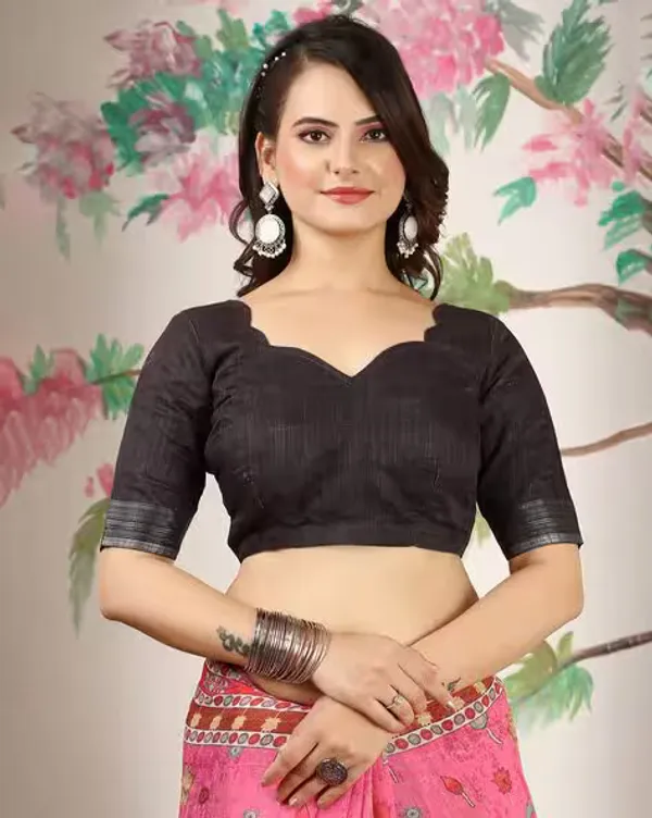 Pink_Kalamkari_Digital_Print_Linen_Saree_With_Unstitched_Blouse_Piece