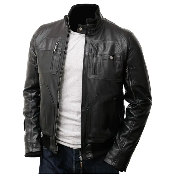 BAG_JACK_-_A_Superb_Sheep_Nappa_100%_Leather_Bomber_Jacket._(Black,_46)