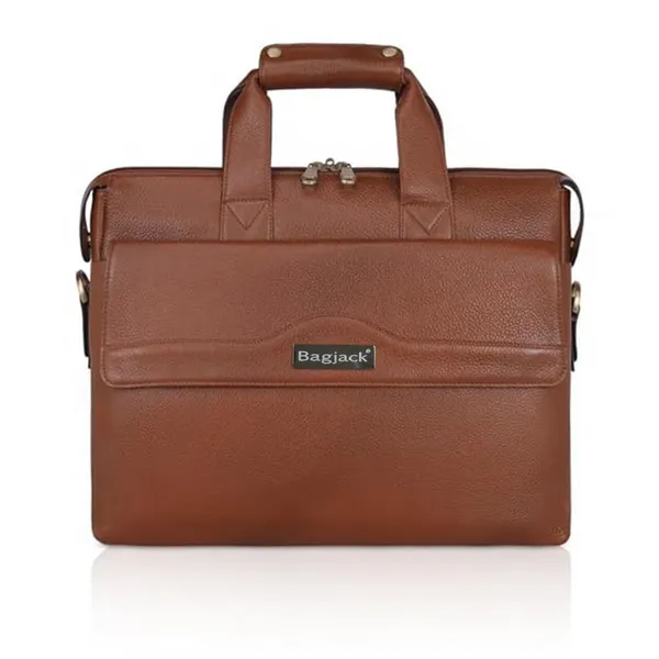 BAG_JACK_Leather_Laptop_Bag_Bag_For_Men/Office_Bag_For_Men,_Brown_|_Fits_Upto_16_Inch_Laptop/Macbook_|_Leather_Bag_With_Shoulder_Straps_|_Laptop_Messenger_Bag/Leather_Bag_For_Men