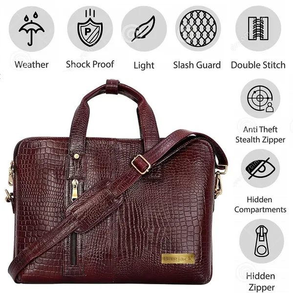 BAG_JACK_-_Natural_Grain_Leather_|_Handcrafted_|_Lynx_|_Handsomely_Rugged_|_Office_Laptop_Bag_|_Men_Leather_Laptop_Bag._(14/15.6_Inch,_Brown)