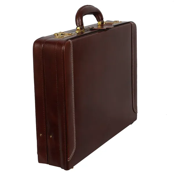 100%_Pure_Leather_Dark_Brown_Large_Briefcase_(3_Years_warranty)