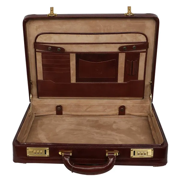 100%_Pure_Leather_Dark_Brown_Large_Briefcase_(3_Years_warranty)