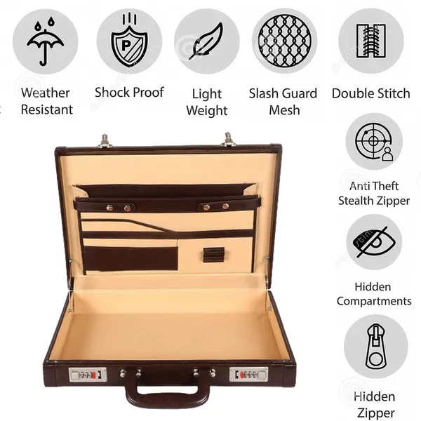 100%_Pure_Leather_Fasted_Combination_Lock_Medium_Briefcase_(3_Years_warranty)