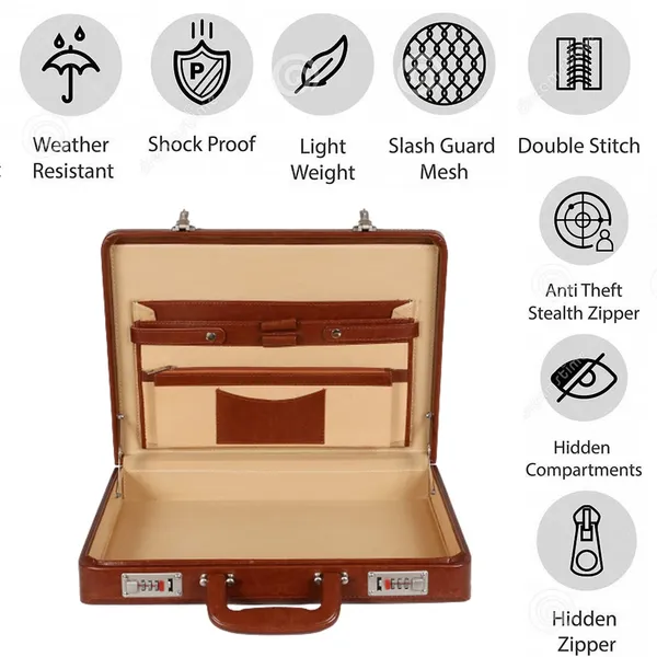 100%_Pure_Leather_Brown_Briefcase_for_Men/Women_(3_Years_warranty)