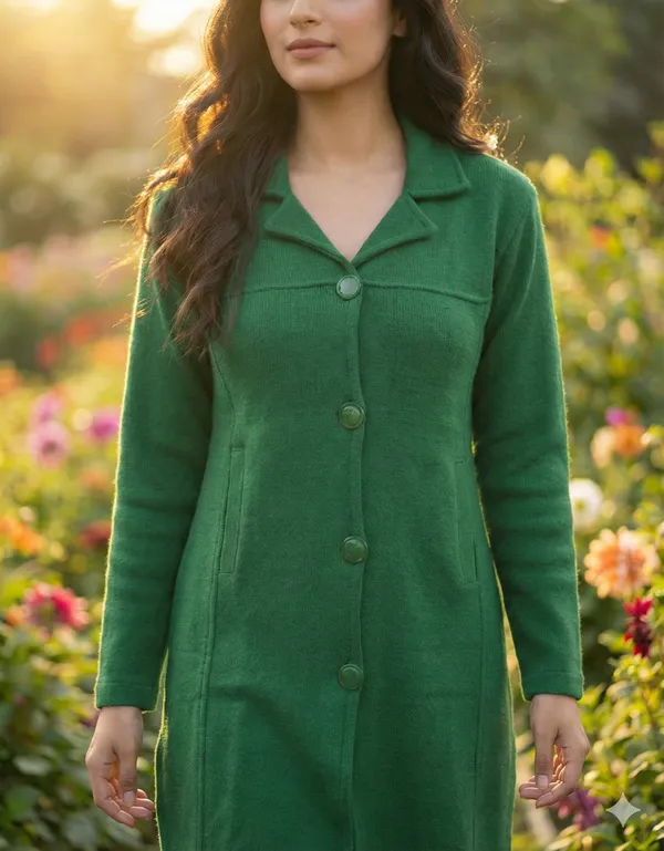 MHIZHA_Woolen_Knitted_Coat-Style_Kurta_(Only_Kurta)