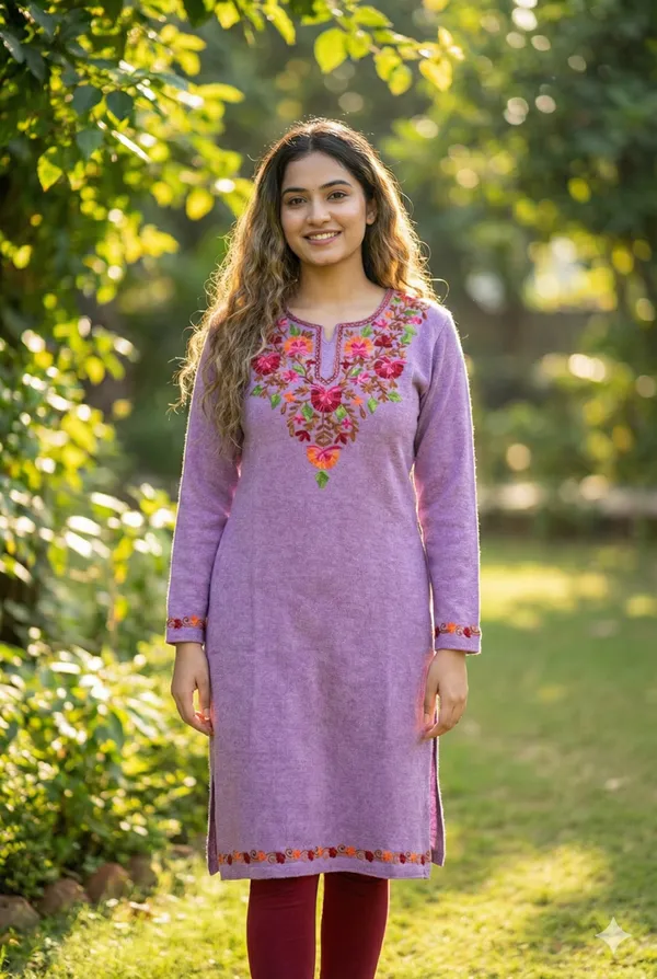 MHIZHA_Knitted_Woolen_Kurta_(Only_Kurta)