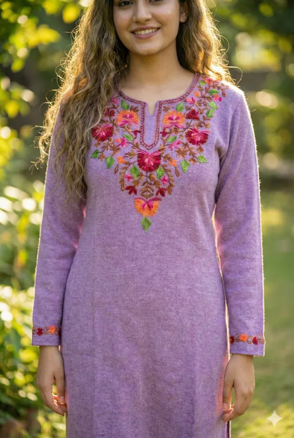 MHIZHA_Knitted_Woolen_Kurta_(Only_Kurta)