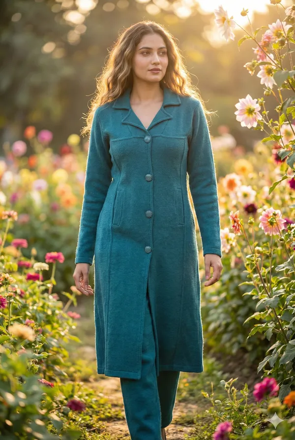 MHIZHA_Woolen_Knitted_Coat-Style_Kurta_(Only_Kurta)