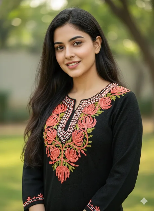 MHIZHA_Knitted_Woolen_Kurta_with_Pants