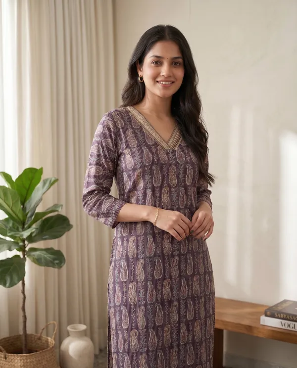 Katha_Cotton_Printed_V-Neck_Kurta_Pant_Set