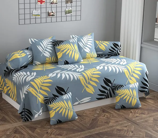 220TC_Combo_of_8_Pcs_Diwan_Set_Covers_and_Double_Bed_Bedsheet_with_2_Pillow_Covers_-_Multi2