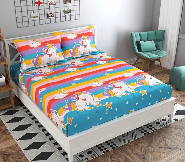220TC_Combo_of_8_Pcs_Diwan_Set_Covers_and_Double_Bed_Bedsheet_with_2_Pillow_Covers_-_Multi7