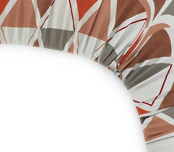 220TC_Heavy_Elastic_Fitted_100%_Cotton_Feel_Printed_King_Size_Double_Bed_Bedsheet_with_2_Pillow_Cover_(72"x78"_Upto_6"_Mattress)_Multi_Cones