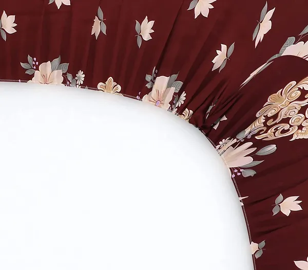 220TC_Heavy_Elastic_Fitted_100%_Cotton_Feel_Printed_King_Size_Double_Bed_Bedsheet_with_2_Pillow_Cover_(72"x78"_Upto_6"_Mattress)