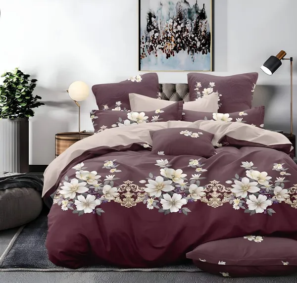 220TC_Heavy_Elastic_Fitted_100%_Cotton_Feel_Printed_King_Size_Double_Bed_Bedsheet_with_2_Pillow_Cover_(72"x78"_Upto_6"_Mattress)