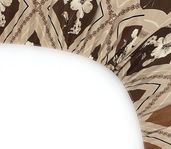 220TC_Heavy_Elastic_Fitted_100%_Cotton_Feel_Printed_King_Size_Double_Bed_Bedsheet_with_2_Pillow_Cover_(72"x78"_Upto_6"_Mattress)_Bronze_Brown