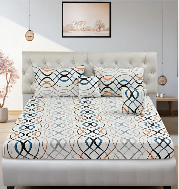 Premium_5-Piece_Cotton_Bedding_Set:_Includes_1_Flat_Bedsheet,_2_Quilted_Zipped_Pillow_Covers,_2_Quilted_Cushion_Covers,_and_2_Cushion_Fillers