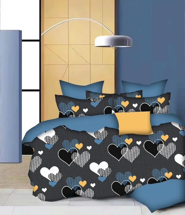 220_TC_Cotton_All_Round_Elastic_Fitted_Bedsheet_with__2_Pillow_Covers__(72X78X_Upto_10_Inches)_&_360_Degree_Elasticated