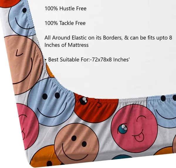 SMILEY_220_TC_Cotton_All_Round_Elastic_Fitted_Bedsheet_with_2_Pillow_Covers_(72X78X_Up_to_10_Inches)_&_360_Degree_Elasticated_|_BS
