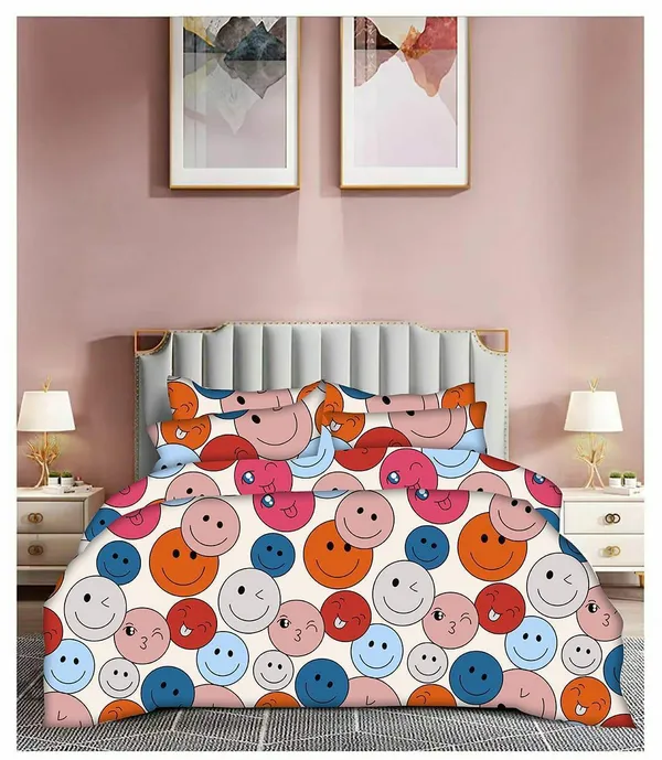 SMILEY_220_TC_Cotton_All_Round_Elastic_Fitted_Bedsheet_with_2_Pillow_Covers_(72X78X_Up_to_10_Inches)_&_360_Degree_Elasticated_|_BS