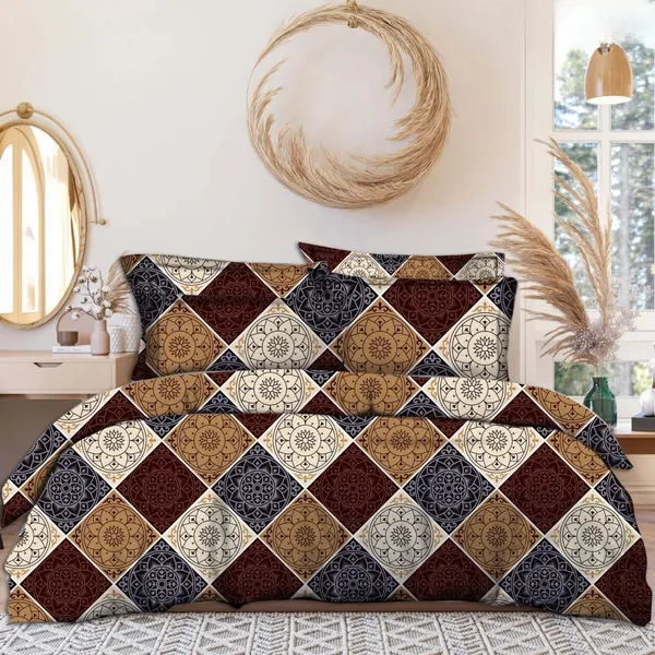 RED,_YELLOW_DAMASS220_TC_Double_Bedsheet_With_2_Pillow_Covers_(72X78X_Upto_10_Inches)_&_360_Degree_Elasticated_|_BS
