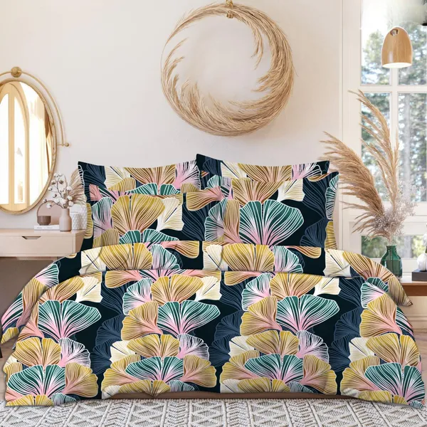 CAULIFLOWER_220_TC_Double_Bedsheet_With_2_Pillow_Covers_(72X78X_Upto_10_Inches)_&_360_Degree_Elasticated_|_BS