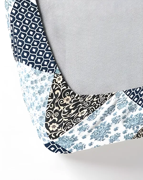 CROSS_DESIGN_220_TC__Fitted_Bedsheet_Multicolor_with_2_Pillow_Covers_(72X78X_Upto_10_Inches)_&_360_Degree_Elasticated