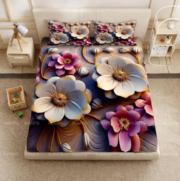 360_TC_-_Pure_Cotton_7D_Digital_Flat_bedsheet_with_Two_Pillow_Covers_having_King_and_Queen_Size_(King_Size_-90x100_inches)(Queen_size-_90x90_inches_)_Pillow_Cover_Size_18_x_28_inches)