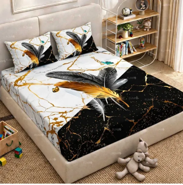 360_TC_-_Pure_Cotton_7D_Digital_Flat_bedsheet_with_Two_Pillow_Covers_having_King_and_Queen_Size_(King_Size_-90x100_inches)(Queen_size-_90x90_inches_)_Pillow_Cover_Size_18_x_28_inches)