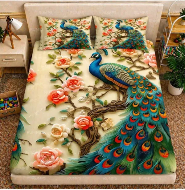 360_TC_-_Pure_Cotton_7D_Digital_Flat_bedsheet_with_Two_Pillow_Covers_having_King_and_Queen_Size_(King_Size_-90x100_inches)(Queen_size-_90x90_inches_)_Pillow_Cover_Size_18_x_28_inches)