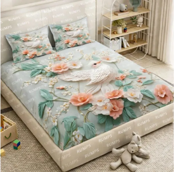 360_TC_-_Pure_Cotton_7D_Digital_Flat_bedsheet_with_Two_Pillow_Covers_having_King_and_Queen_Size_(King_Size_-90x100_inches)(Queen_size-_90x90_inches_)_Pillow_Cover_Size_18_x_28_inches)