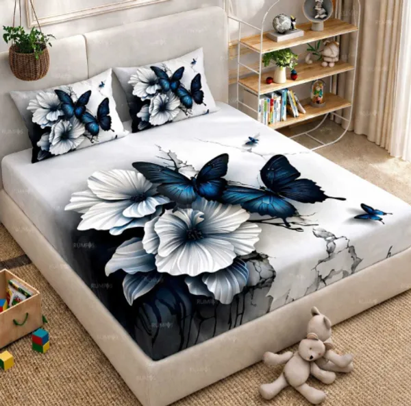 360_TC_-_Pure_Cotton_7D_Digital_Flat_bedsheet_with_Two_Pillow_Covers_having_King_and_Queen_Size_(King_Size_-90x100_inches)(Queen_size-_90x90_inches_)_Pillow_Cover_Size_18_x_28_inches)