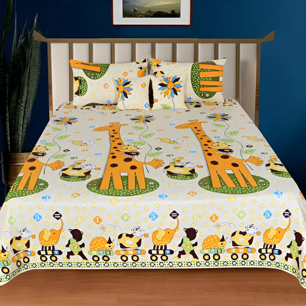 Premium_5-Piece_Cotton_Bedding_Set:_Includes_1_Flat_Bedsheet,_2_Quilted_Zipped_Pillow_Covers,_2_Quilted_Cushion_Covers,_and_2_Cushion_Fillers