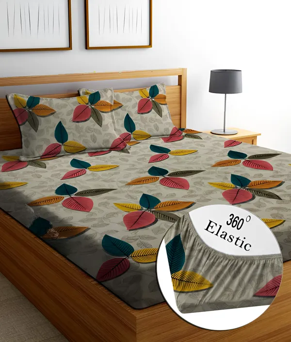 BEAUTIFUL_Premium_Fitted_Elastic_Bedsheet_with_Two_Pillow_Covers_(72X78X_Up_to_10_Inches)_&_360_Degree_Elasticated_|_BS