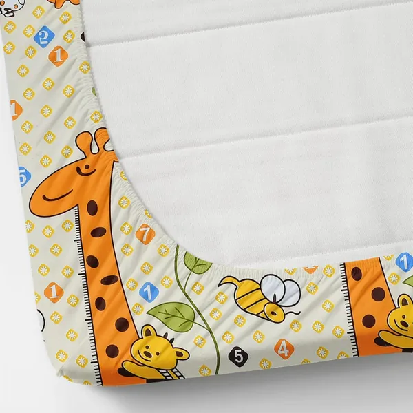 220_TC_Giraafe_Design_Single_Bed_Fitted_Bedsheet_Having_Size_36X72_(Fits_Upto_8_Inches_Of_Mattress)